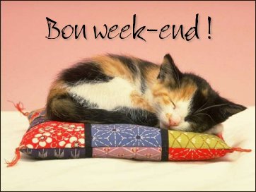 BON WEEK END A VOUS TOUS ET TOUTES GROS BISOUS