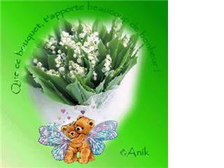 LE 1 ER MAI ONT FETENT LE MUGUET (cadeau de ANIKCREATIONS)merci ma belle
