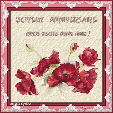 JOYEUX ANNI MA SWEETY GROS BISOUS ET OUI SA CE F�TE